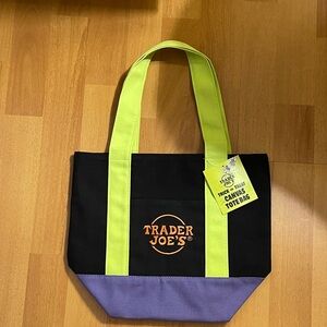 Black and Purple Canvas Tote Bag